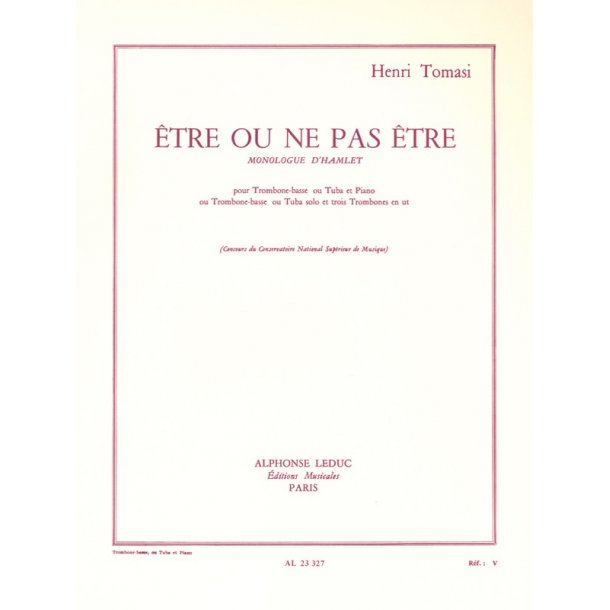 Henri Tomasi: Etre ou ne pas &ecirc;tre (Tuba & Piano)