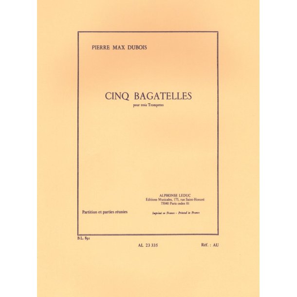 Pierre Max Dubois: 5 Bagatelles (Trumpets 3)