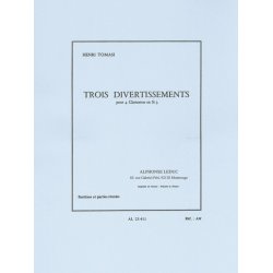 Henri Tomasi: 3 Divertissements (Clarinets 4)