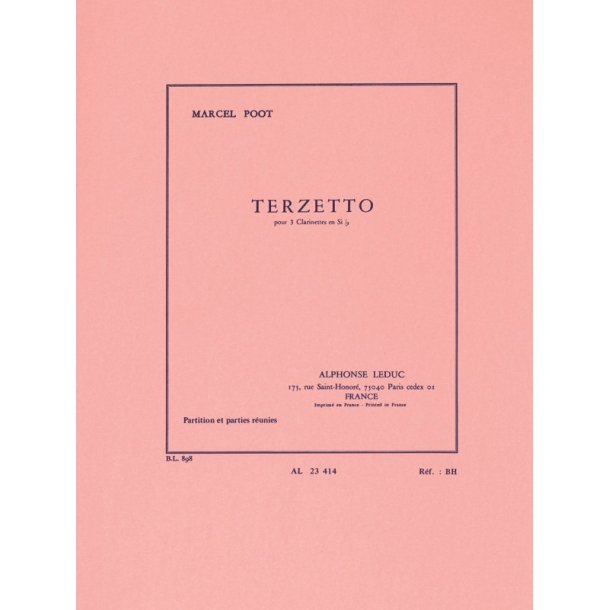 Marcel Poot: Terzetto (Clarinets 3)