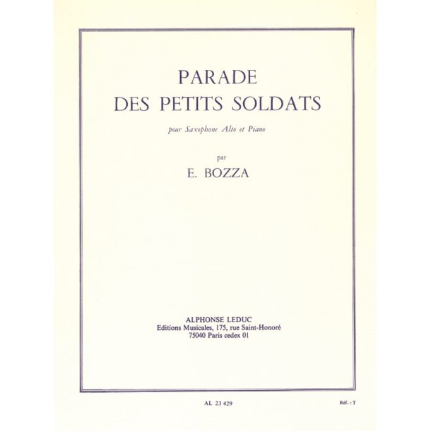 Eug&egrave;ne Bozza: Parade des petits Soldats (Saxophone-Alto & Piano)
