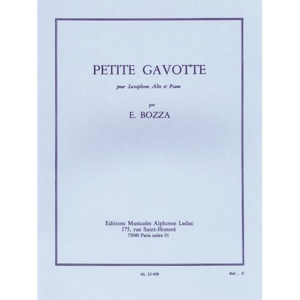 Eug&egrave;ne Bozza: Petite Gavotte (Saxophone-Alto & Piano)