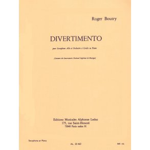 Roger Boutry: Divertimento (Alto Saxophone/Piano)