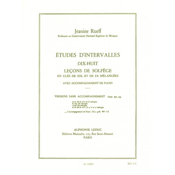 Jeanine Rueff: Interval Studies, Theory lessons