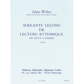Alain Weber: 60 Leçons de Lecture rythmique Vol.1 (Book)
