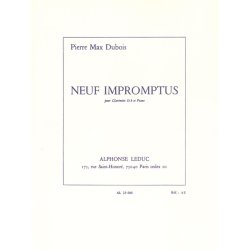Pierre Max Dubois: 9 Impromptus (Clarinet & Piano)