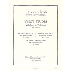 L.Julien Vannettelbosch: 20 Etudes m&eacute;lodiques et techniques (Trumpet solo)