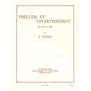 Eugène Bozza: Prélude et Divertissement (Bassoon & Piano)