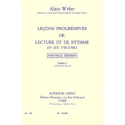 Alain Weber: Le&ccedil;ons Progressives De Lecture Et De Rythme - Volume 1