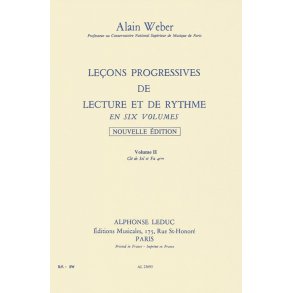 Weber A: Lecons progr.lecture et rythme vol 2:cles sol et fa s/acct