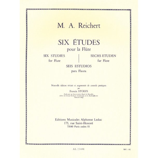 Matthieu Andr&eacute; Reichert: 6 Etudes (Flute solo)