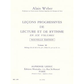 Alain Weber: Progressive Lessons in Theory and Rhythm (Volume 3)