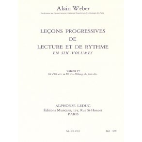 Alain Weber: Progressive lessons of reading and rhythm - Volume 4