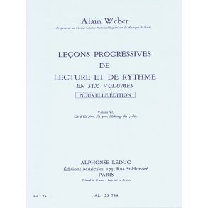 Weber Lecons Prog Lecture Et Rythme Vol 6 Ut 2eme Fa 3eme S Acc Bk