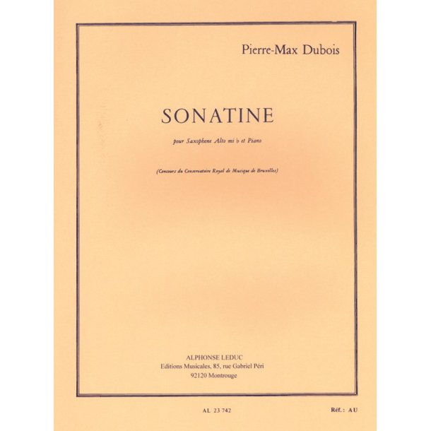 Pierre Max Dubois: Sonatine (Saxophone-Alto & Piano)