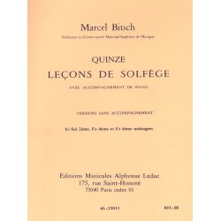 Bitsch 15 Lecons De Solfege 3 Cles Melangees Vers B Sns Accompagnement