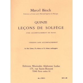 Bitsch 15 Lecons De Solfege 3 Cles Melangees Vers B Sns Accompagnement