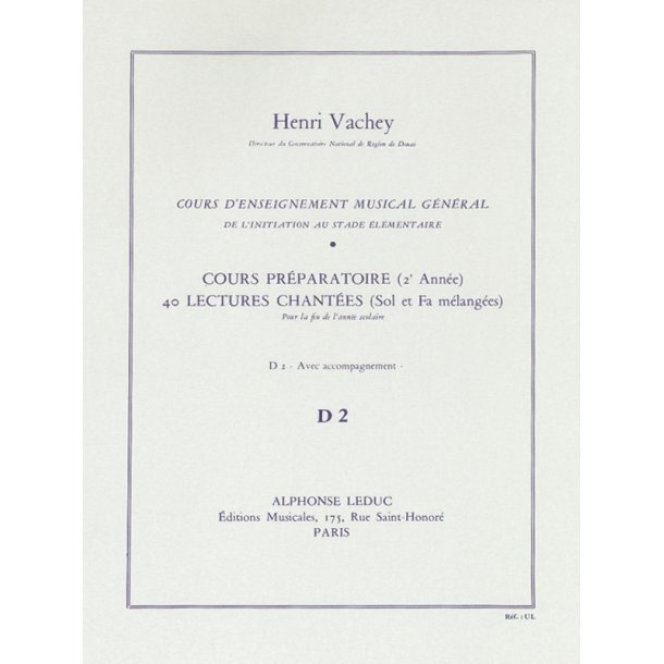 Vachey Cours Enseignt Musical General 2eme Annee Prep Fin A Ac D2 Book