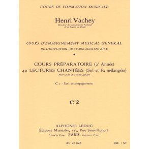 Henri Vachey: 40 Exercises with Treble and Bass clefs mixed