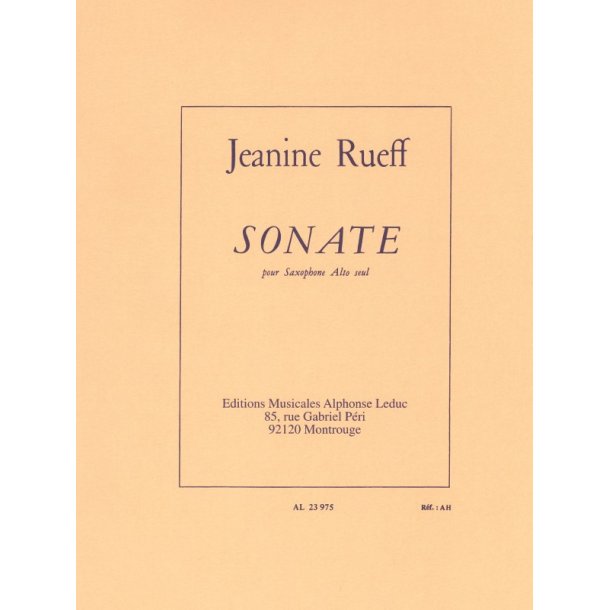 Jeanine Rueff: Sonate (Saxophone solo)