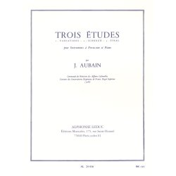 Jean Emmanuel Aubain: 3 Etudes (Percussion(s) & Piano)