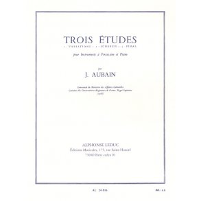 Jean Emmanuel Aubain: 3 Etudes (Percussion(s) & Piano)