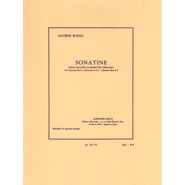 Eug&egrave;ne Bozza: Sonatine (Clarinets 4)