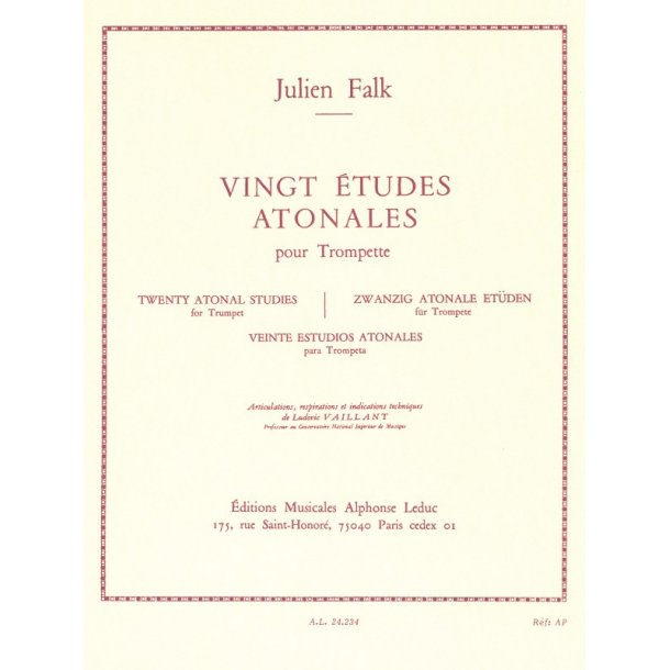 Julien Falk: 20 Etudes atonales (Trumpet solo)