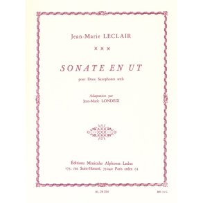 Jean-Marie Leclair: Sonate in C major (Saxophones 2)
