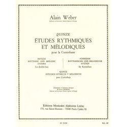 Alain Weber: 15 Etudes rythmiques et m&eacute;lodiques (Double Bass solo)