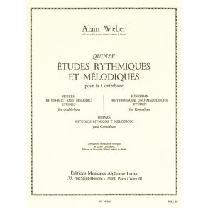 Alain Weber: 15 Etudes rythmiques et mélodiques (Double Bass solo)
