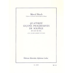 Bitsch 14 Lecons Progressives De Solfege Cle Sol Avec Accompagnement