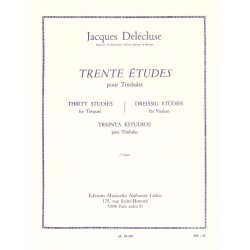Jacques Del&eacute;cluse: 30 Etudes pour Timbales Vol.1 (Percussion solo)