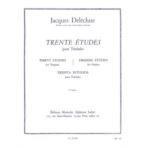 Jacques Delécluse: 30 Etudes pour Timbales Vol.3 (Percussion solo)