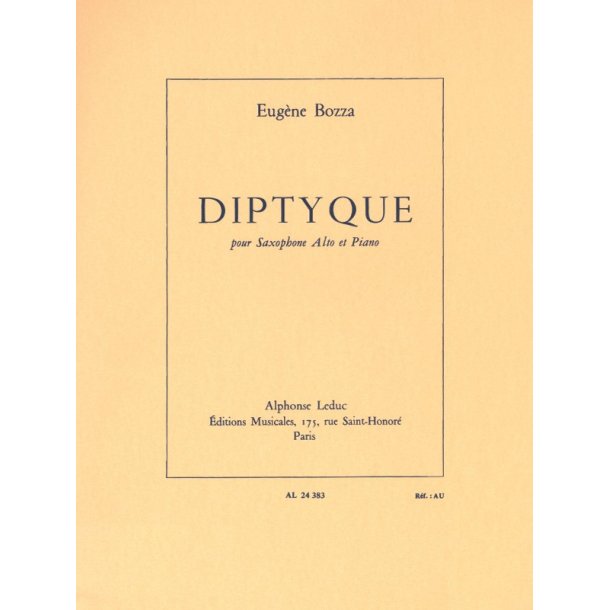 Eug&egrave;ne Bozza: Diptyque (Saxophone-Alto & Piano)
