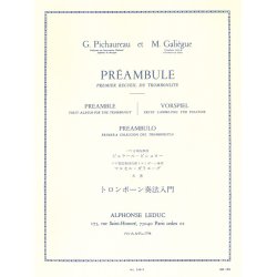 Pichaureau G. Galieg Preambule Premier Du Tromboniste Trombone Book