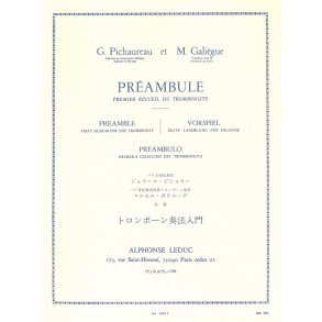 Pichaureau G. Galieg Preambule Premier Du Tromboniste Trombone Book