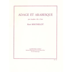 Ren&eacute; Berthelot: Adage Et Arabesque (Alto Saxophone/Piano)