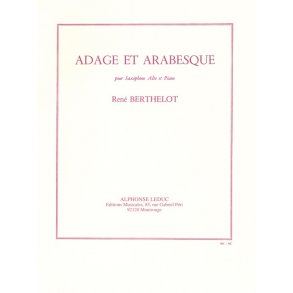 René Berthelot: Adage Et Arabesque (Alto Saxophone/Piano)