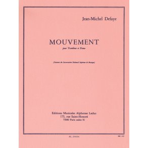 Jean Michel Defaye: Mouvement (Trombone & Piano)