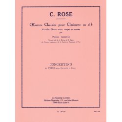 Weber Carl Maria Von Lefebvre Concertino Op 26 Clarinet & Piano Book