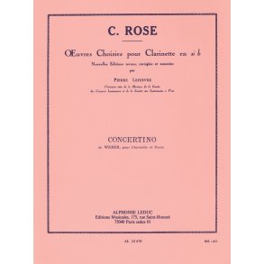Weber Carl Maria Von Lefebvre Concertino Op 26 Clarinet & Piano Book