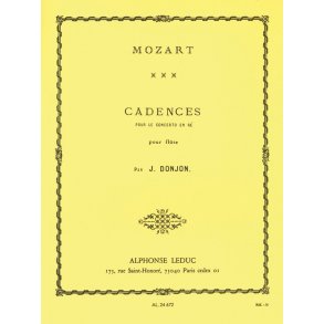 Wolfgang Amadeus Mozart: 3 Cadenzas by J.Donjon for Concerto KV314 (Flute solo)