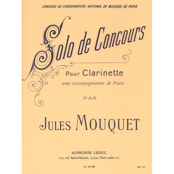 Jules Mouquet: Solo de Concours (Clarinet & Piano)