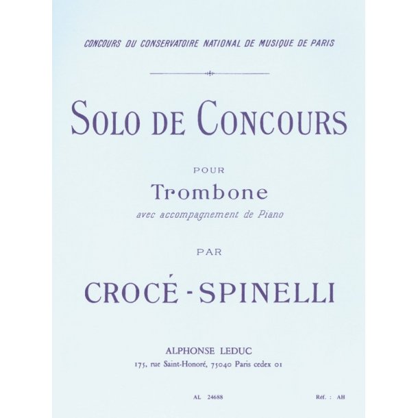 Croce-Spinelli: Solo de Concours (Trombone & Piano)