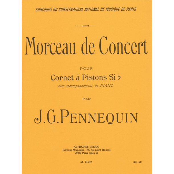 J.G. Pennequin: Morceau de Concert (Bb trpt) (Trumpet & Piano)