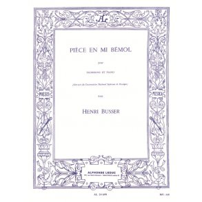 Henri Büsser: Pièce Op.33 in E flat (Trombone & Piano)