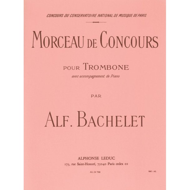 Alfred Bachelet: Morceau de Concours (Trombone & Piano)