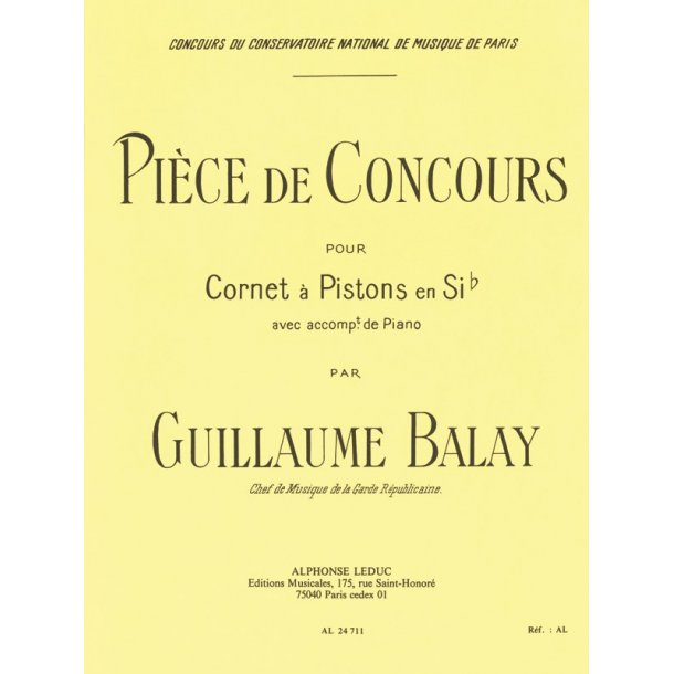 Guillaume Balay: Pi&egrave;ce de Concours (Trumpet & Piano)