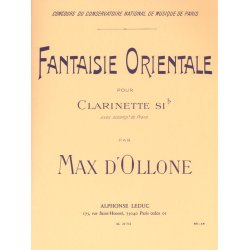 Max d' Ollone: Fantaisie orientale (Clarinet & Piano)
